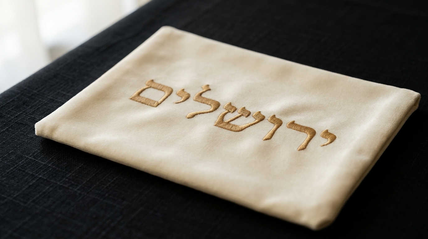 הקדשה אישית עם רקמה על פריטי יודאיקה