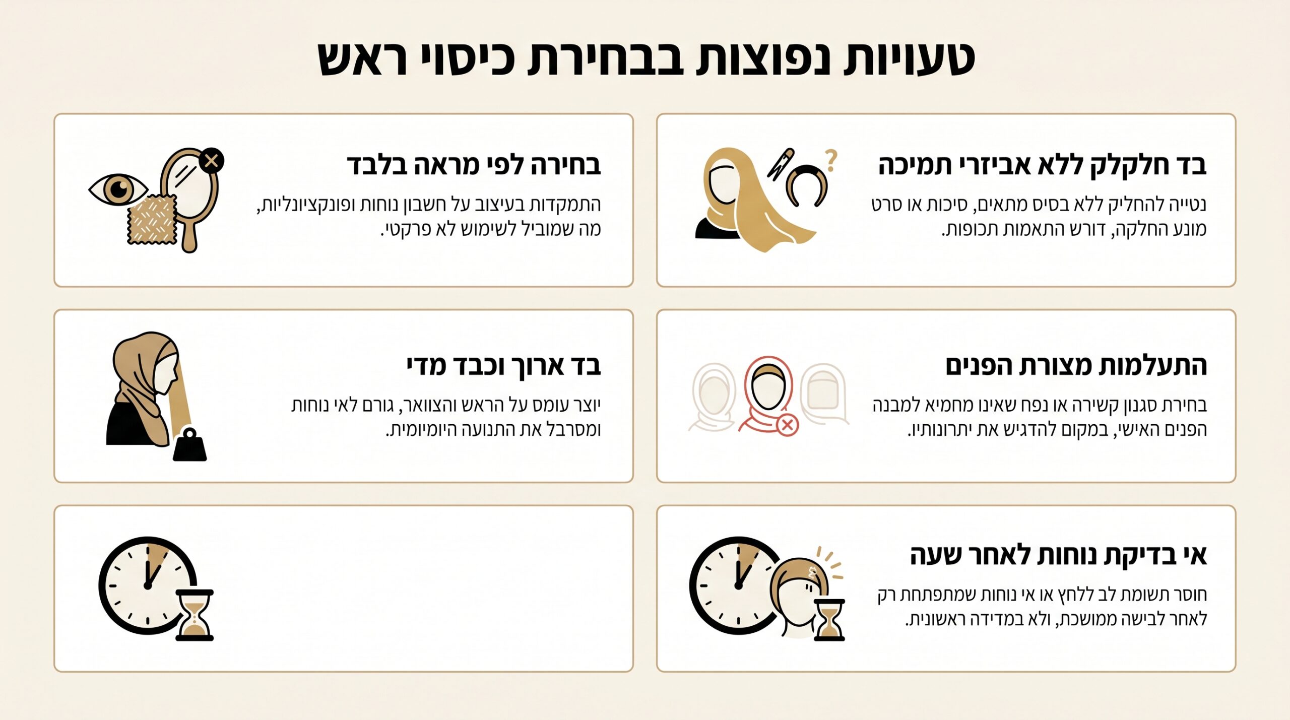 טעויות נפוצות בבחירת מטפחת ראש – מה כדאי להימנע ממנו