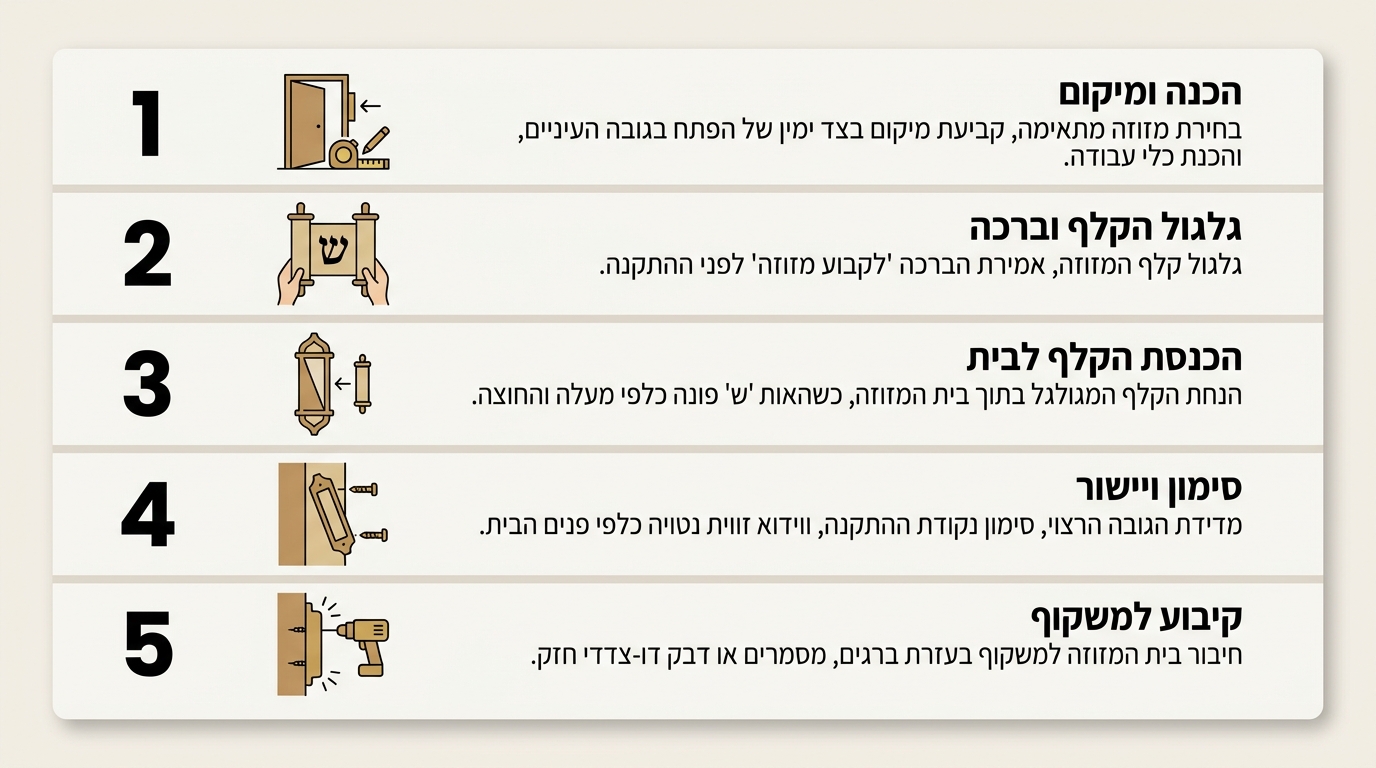 איך מתקינים מזוזה בחדר ילדים בצורה יציבה