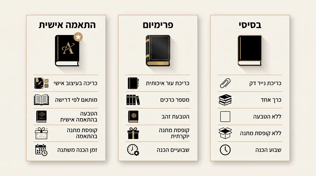 טבלת השוואה בין סטים שונים של מחזורים לכלה